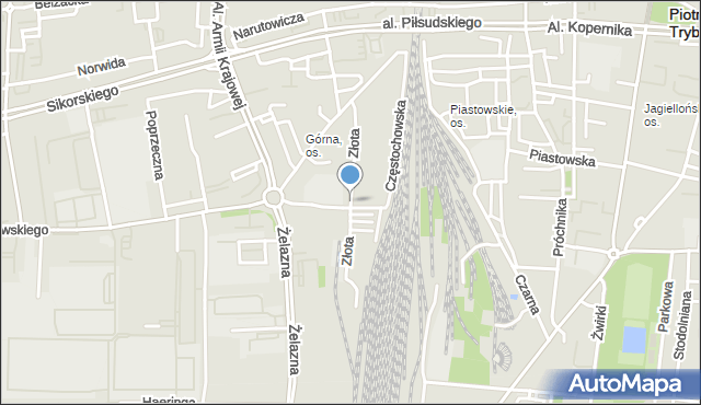 Piotrków Trybunalski, Złota, mapa Piotrków Trybunalski