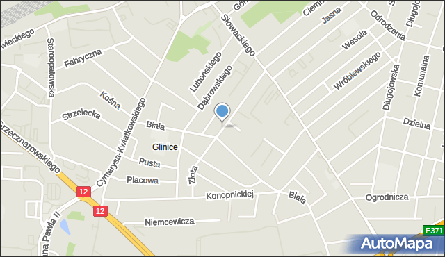 Radom, Złota, mapa Radomia