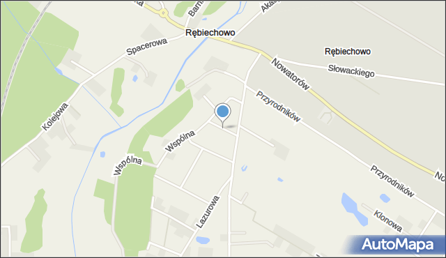 Rębiechowo, Złota, mapa Rębiechowo