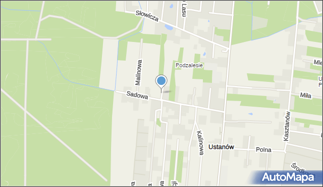Ustanów, Złotej Rosy, mapa Ustanów