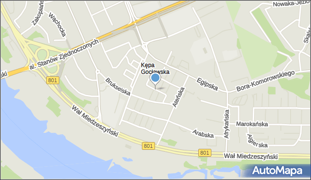 Warszawa, Złoczowska, mapa Warszawy