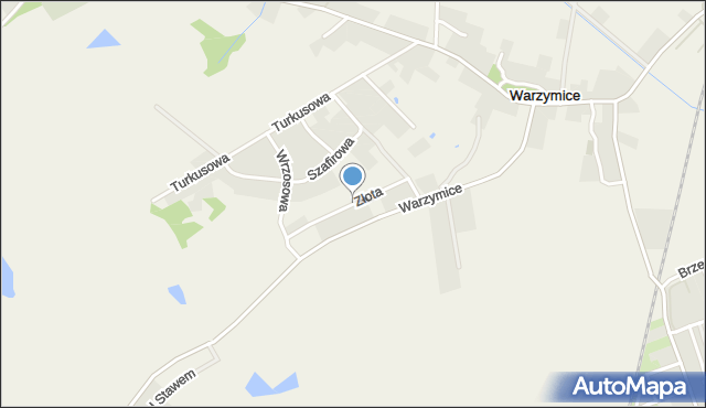 Warzymice, Złota, mapa Warzymice