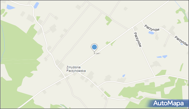Parzynów, Zmyślona Parzynowska, mapa Parzynów