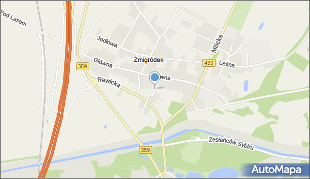 Żmigródek, Żmigródek, mapa Żmigródek