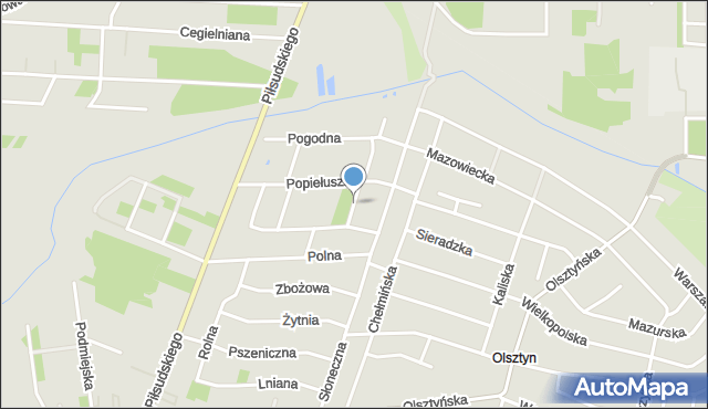 Bełchatów, Żniwna, mapa Bełchatów