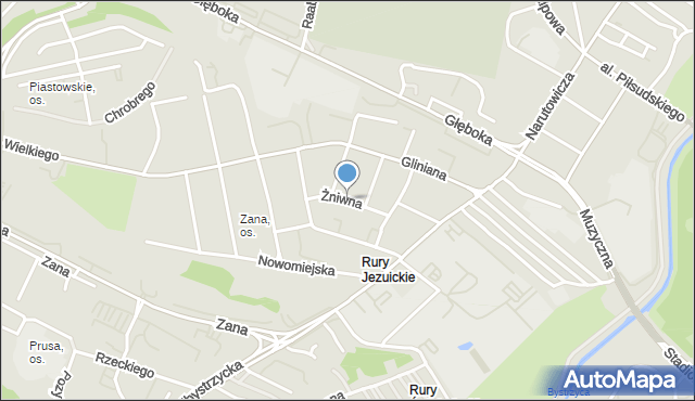 Lublin, Żniwna, mapa Lublina