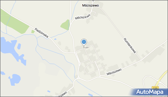 Mściszewo, Żniwna, mapa Mściszewo