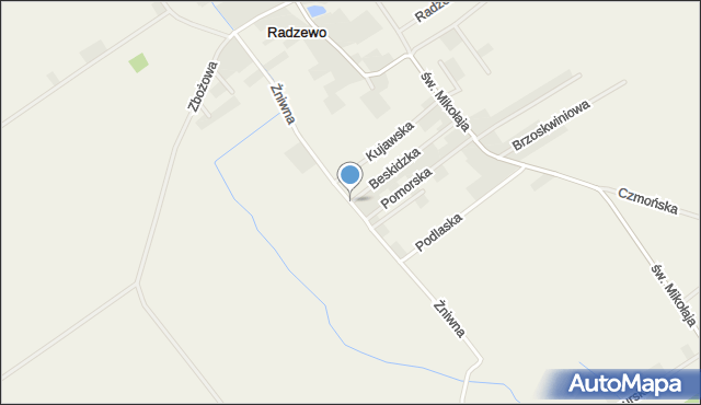 Radzewo gmina Kórnik, Żniwna, mapa Radzewo gmina Kórnik