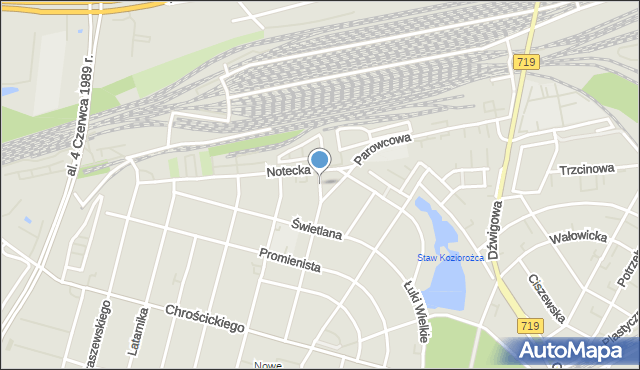 Warszawa, Znicz, mapa Warszawy