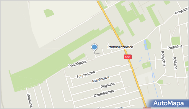 Zgierz, Żniwna, mapa Zgierz