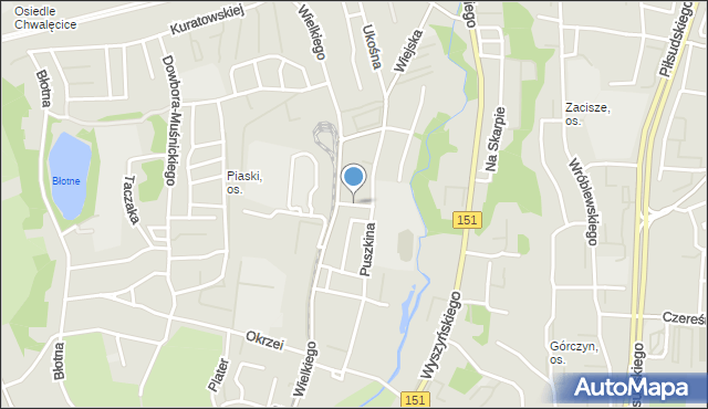 Gorzów Wielkopolski, Żółkiewskiego Stanisława, hetm., mapa Gorzów Wielkopolski