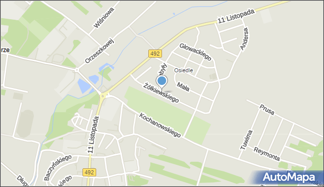 Kłobuck, Żółkiewskiego Stanisława, hetm., mapa Kłobuck