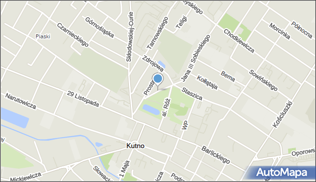 Kutno, Żółkiewskiego Stanisława, hetm., mapa Kutno