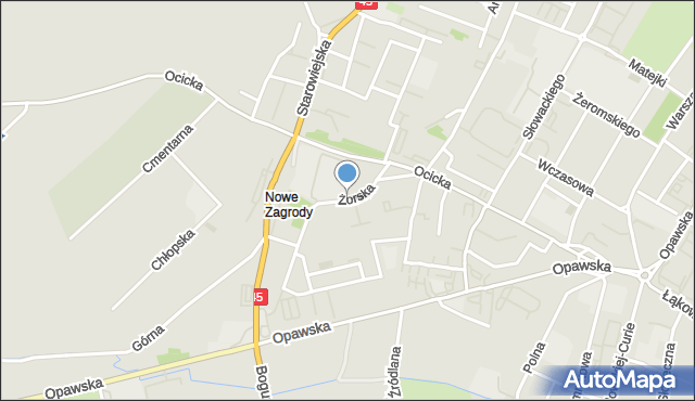 Racibórz, Żorska, mapa Racibórz