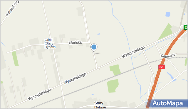 Stary Dybów, Żołnierska, mapa Stary Dybów
