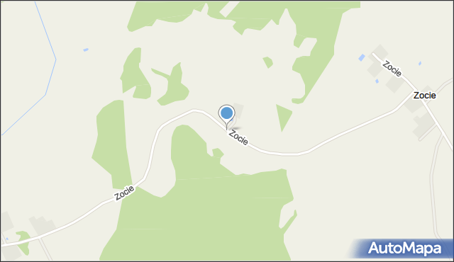 Zocie, Zocie, mapa Zocie