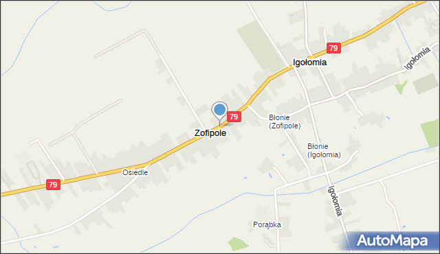 Zofipole gmina Igołomia-Wawrzeńczyce, Zofipole, mapa Zofipole gmina Igołomia-Wawrzeńczyce