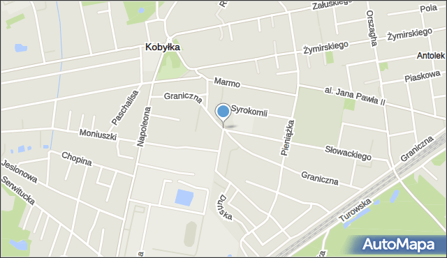 Kobyłka, Źródnik, mapa Kobyłka