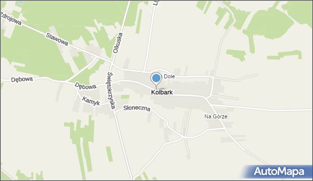 Kolbark, Źródlana, mapa Kolbark