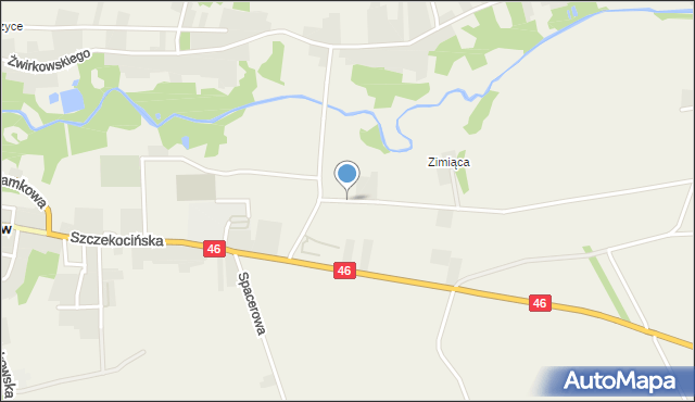 Lelów, Źródlana, mapa Lelów