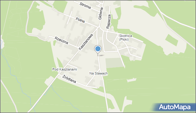 Płoki gmina Trzebinia, Źródlana, mapa Płoki gmina Trzebinia