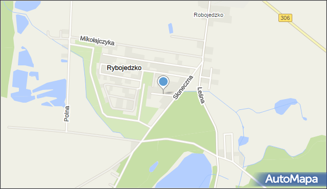 Rybojedzko gmina Stęszew, Źródlana, mapa Rybojedzko gmina Stęszew