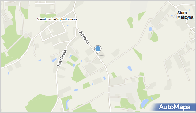 Sierakowice powiat kartuski, Źródlana, mapa Sierakowice powiat kartuski