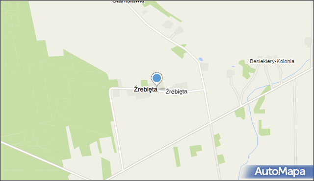 Źrebięta, Źrebięta, mapa Źrebięta