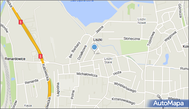 Czechowice-Dziedzice, Żużlowa, mapa Czechowic-Dziedzic