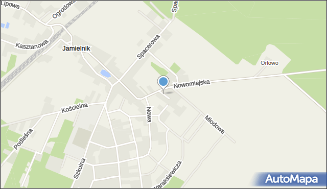 Jamielnik gmina Bratian, Żurawia, mapa Jamielnik gmina Bratian