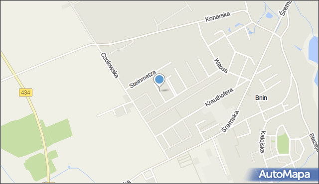 Kórnik, Żurowskiego Romualda, ks., mapa Kórnik