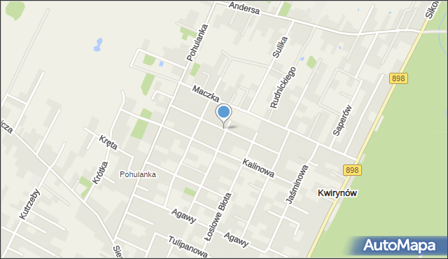 Kwirynów gmina Stare Babice, Żurawiowe Mokradła, mapa Kwirynów gmina Stare Babice