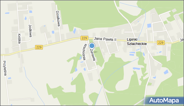 Lipinki Szlacheckie, Żurawia, mapa Lipinki Szlacheckie