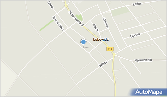 Lubowidz powiat żuromiński, Żuromińska, mapa Lubowidz powiat żuromiński