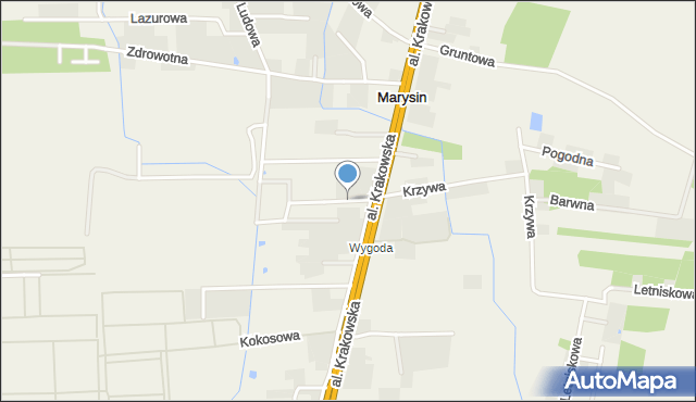 Marysin gmina Lesznowola, Żurawinowa, mapa Marysin gmina Lesznowola