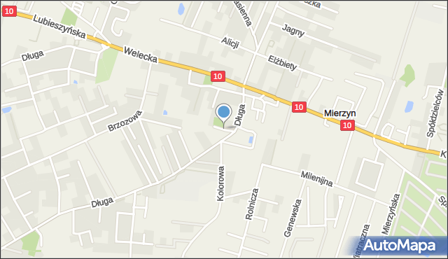 Mierzyn gmina Dobra (Szczecińska), Żurawinowa, mapa Mierzyn gmina Dobra (Szczecińska)