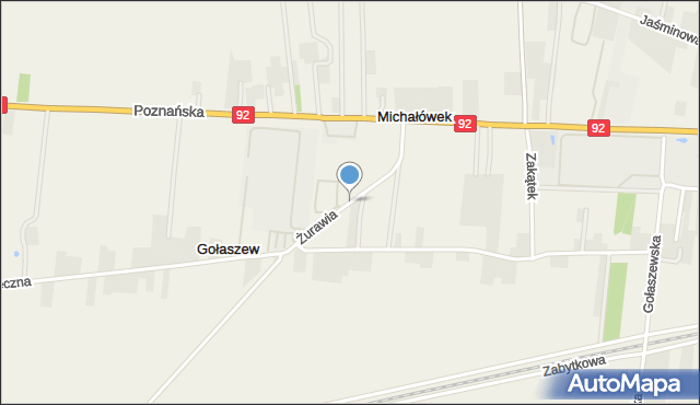 Płochocin gmina Ożarów Mazowiecki, Żurawia, mapa Płochocin gmina Ożarów Mazowiecki