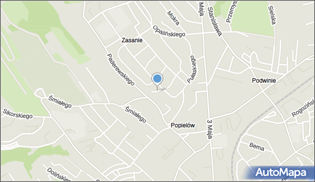Przemyśl, Żulińskiego Romana, mapa Przemyśla