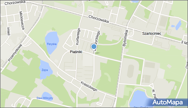 Świętochłowice, Zubrzyckiego Juliana, mapa Świętochłowice