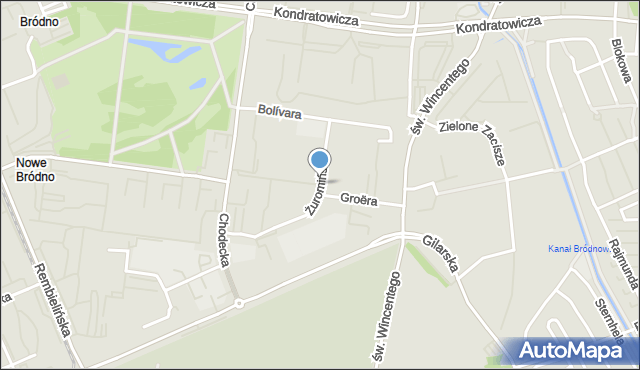 Warszawa, Żuromińska, mapa Warszawy