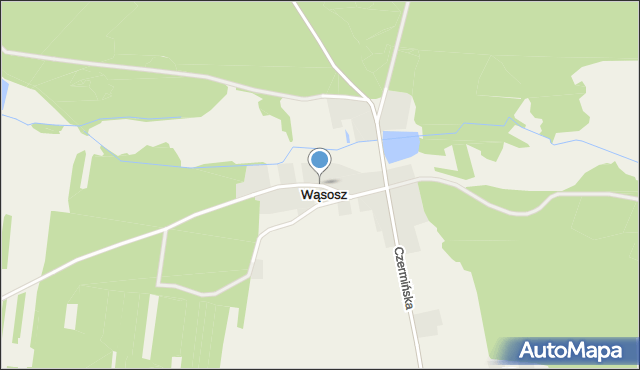 Wąsosz gmina Fałków, Zuzowska, mapa Wąsosz gmina Fałków