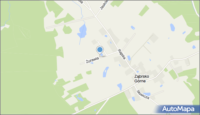 Ząbrsko Górne, Żurawia, mapa Ząbrsko Górne