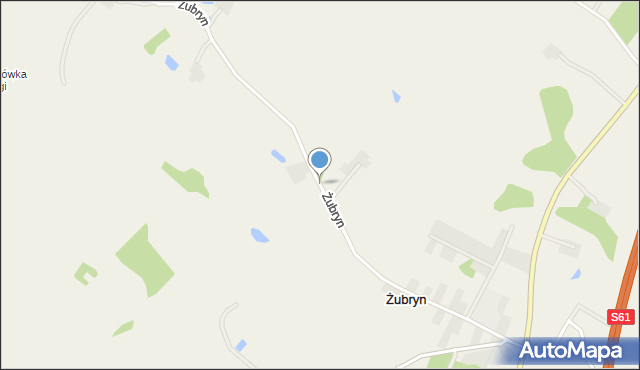 Żubryn, Żubryn, mapa Żubryn