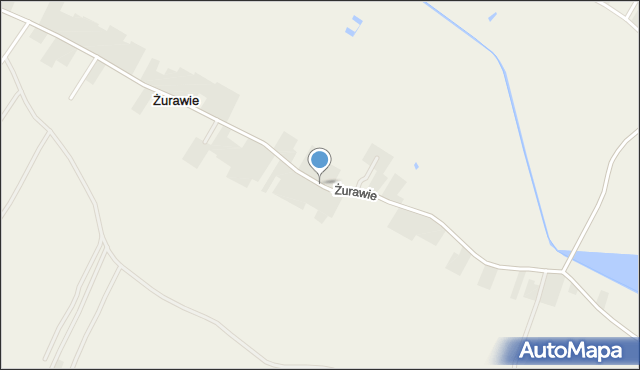 Żurawie gmina Turobin, Żurawie, mapa Żurawie gmina Turobin