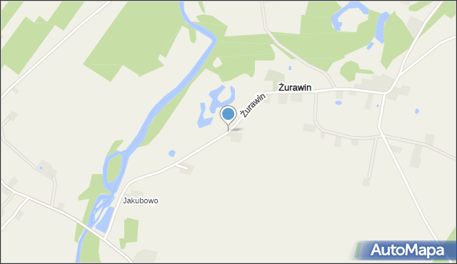 Żurawin gmina Mochowo, Żurawin, mapa Żurawin gmina Mochowo