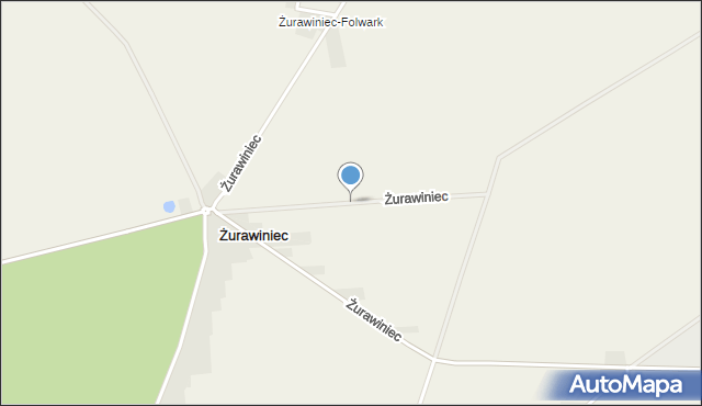 Żurawiniec gmina Baranów, Żurawiniec, mapa Żurawiniec gmina Baranów