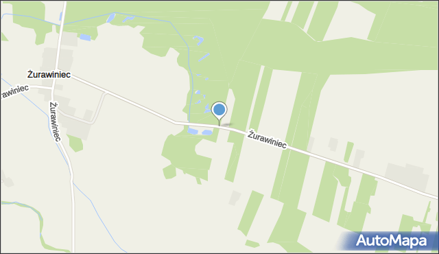 Żurawiniec gmina Ostrówek, Żurawiniec, mapa Żurawiniec gmina Ostrówek