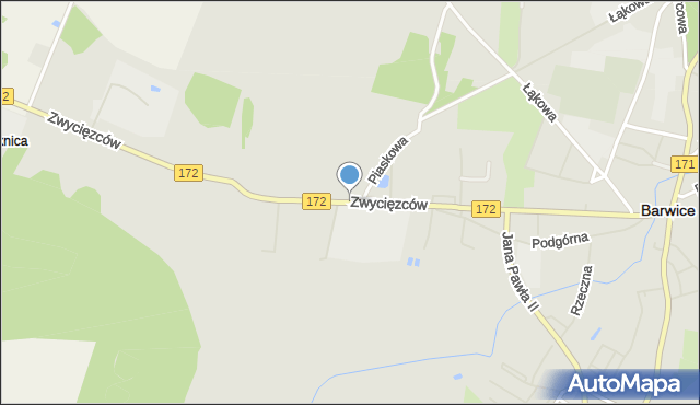 Barwice, Zwycięzców, mapa Barwice