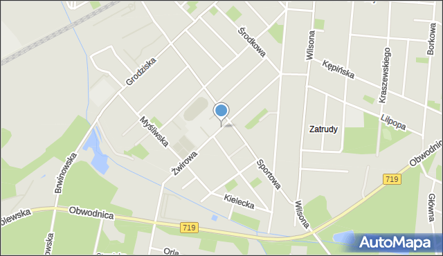 Brwinów, Żwirowa, mapa Brwinów