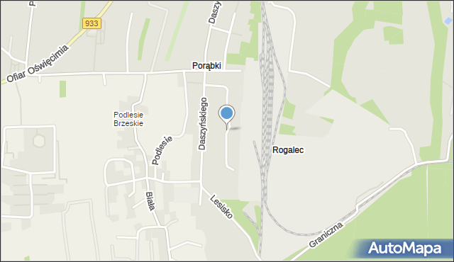 Brzeszcze, Żwirowa, mapa Brzeszcze